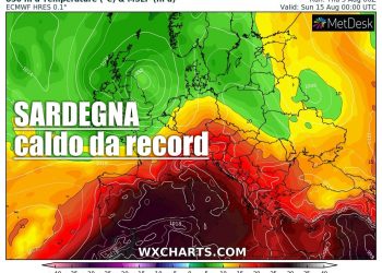 sardegna meteo con caldo record 350x250 - Meteo Sardegna: Caldo STOP 10-15 gradi gradi GIU’. Ma non finisce qui