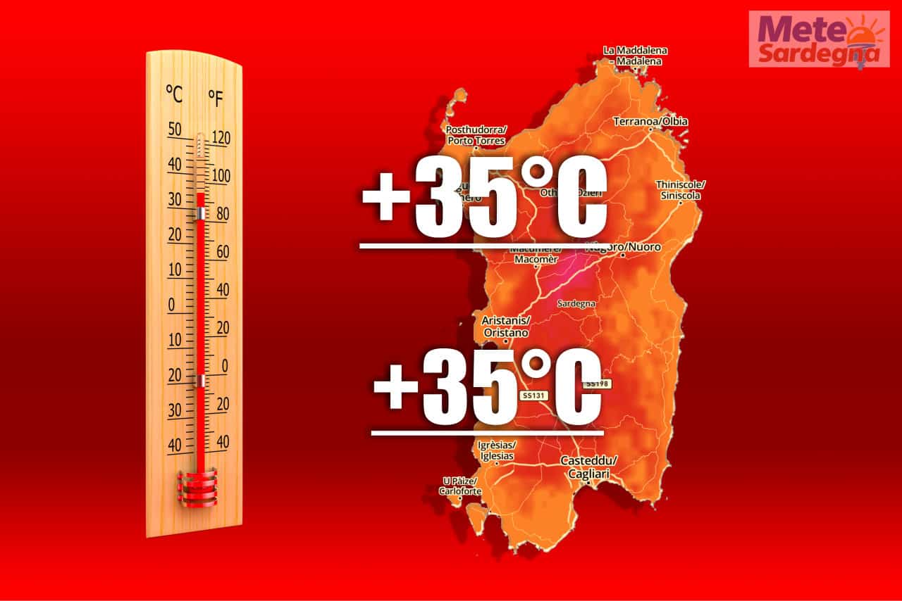 evoluzione meteo sardegna con caldo africano - Meteo Sardegna: Mercoledì 15 ondata di CALDO intenso, poi Stop? Macché