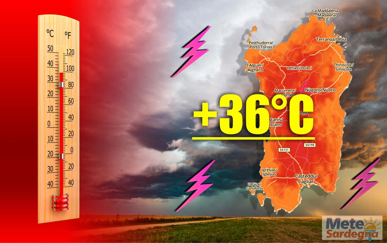 evoluzione meteo tropicale - SARDEGNA, meteo TROPICALE, molto CALDO con rischio TEMPORALI