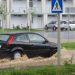 Strade allagate dopo un forte acquazzone.