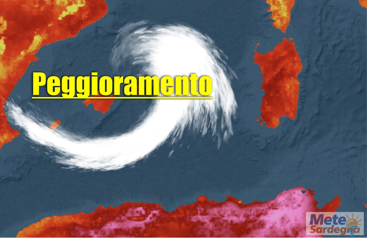 meteo peggioramento sardegna - Meteo Sardegna con rischio pesante di nuova ondata di maltempo