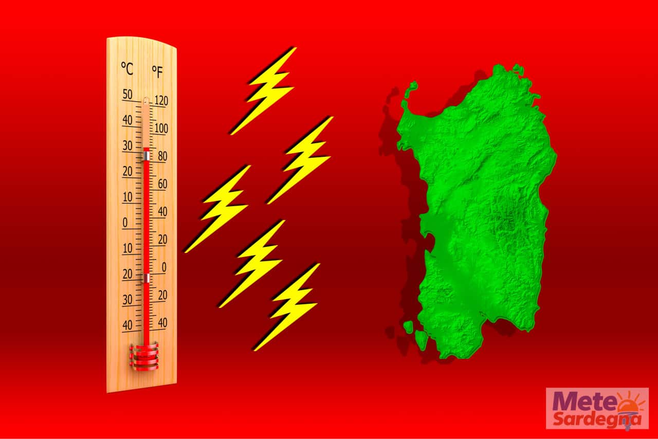 sardegna caldo e temporali - SARDEGNA, nel meteo del fine settimana gran caldo, afa, acquazzoni