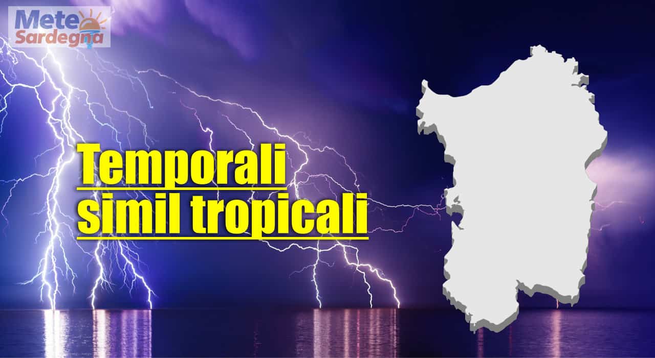 sardegna meteo tropicale - Sud Sardegna, notte dal meteo tropicale: temporali intensi, tempesta di fulmini