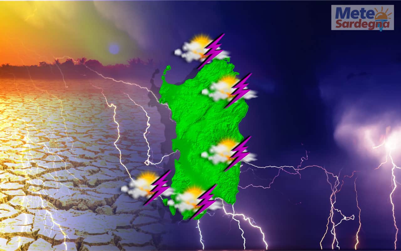 evoluzione meteo con forti piogge - Meteo SARDEGNA, a rischio FORTI PIOGGE