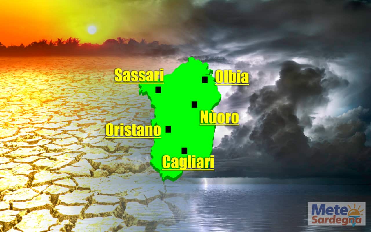 evoluzone verso piogge - Meteo SARDEGNA, il rischio di MALTEMPO e pioggia. Mappe, analisi, un focus