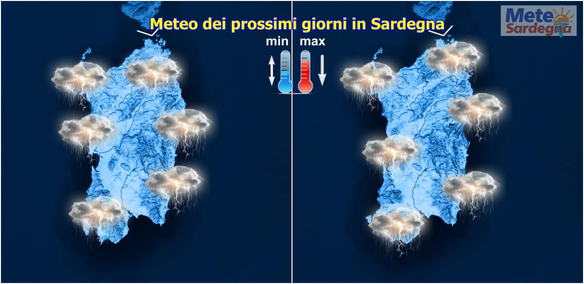 meteo prossimi giorni maltempo - Meteo SARDEGNA subito gran DILUVIO, Temporali e Forte Vento