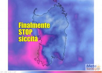 meteo sardegna con piogge in arrivo 350x250 - Meteo SARDEGNA, avremo tanta pioggia. STOP Siccità