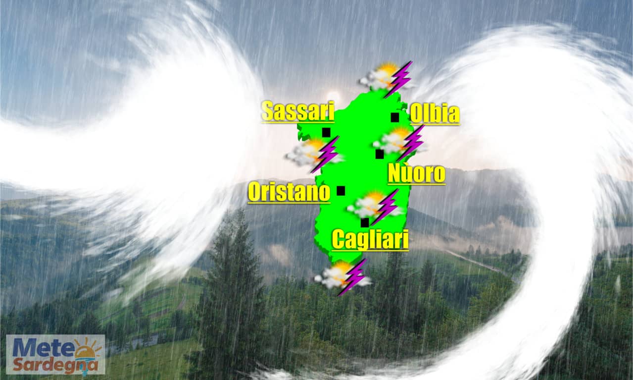 meteo sardegna e le piogge - Meteo SARDEGNA, finalmente avremo le Grandi Piogge. MAPPA e commento