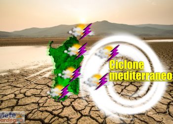 Meteo Sardegna influenzata da ciclone mediterraneo.