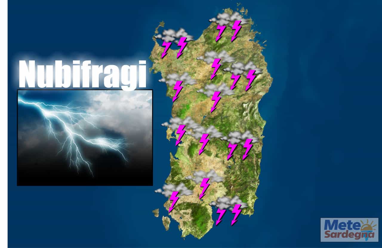 meteo nei prossimi giorni sardegna - Meteo SARDEGNA, subito il costante rischio di NUBIFRAGI. Ipotesi di ciclone e sua evoluzione