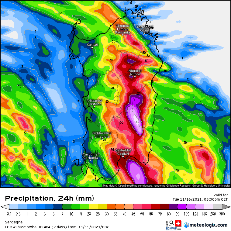 xx model en 343 0 modezswiss 2021111500 38 1177 63 - Pesante ALLERTA METEO per la SARDEGNA: Mediterraneo è un ribollire di cicloni extra-tropicali