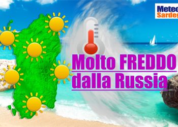 evoluzione meteo con freddo russia 350x250 - Sardegna, Capodanno da FOLLIA METEO: clima da Primavera inoltrata