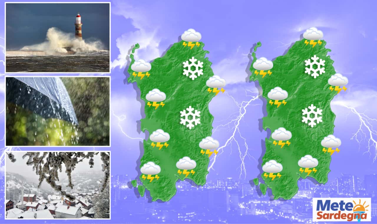 meteo sardegna maltempo - Meteo SARDEGNA, Neve sui rilievi. Varie ciclogenesi mediterranee. Freddo in aumento