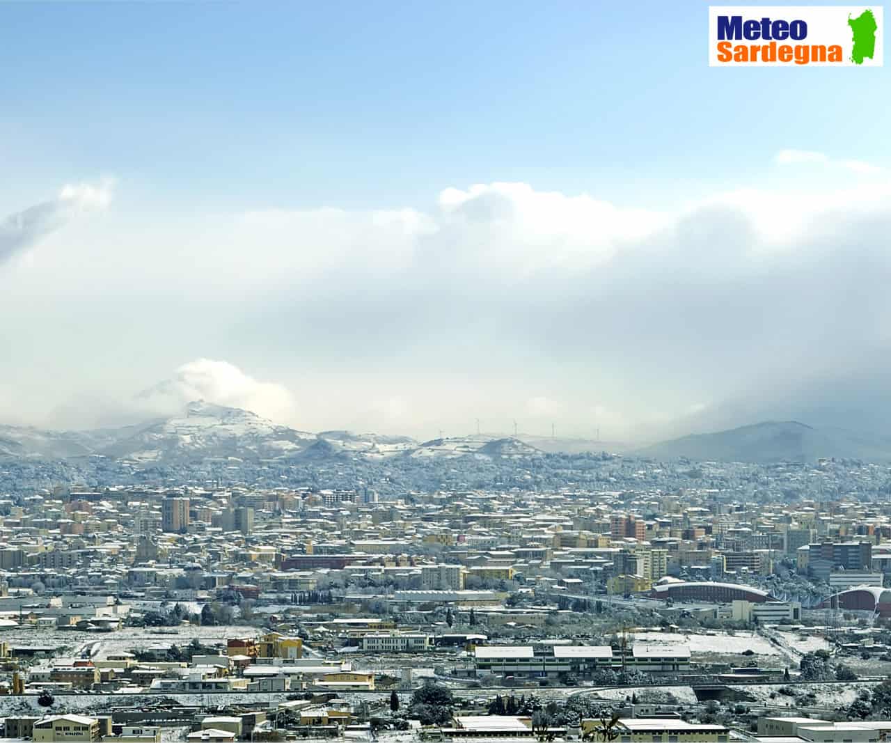 sassari con la neve meteo sardegna