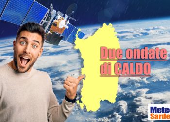 meteo con due ondate di caldo 350x250 - SARDEGNA, grandine, caldo, nubifragi: meteo tropicale. Mare caldo come il Golfo del Messico