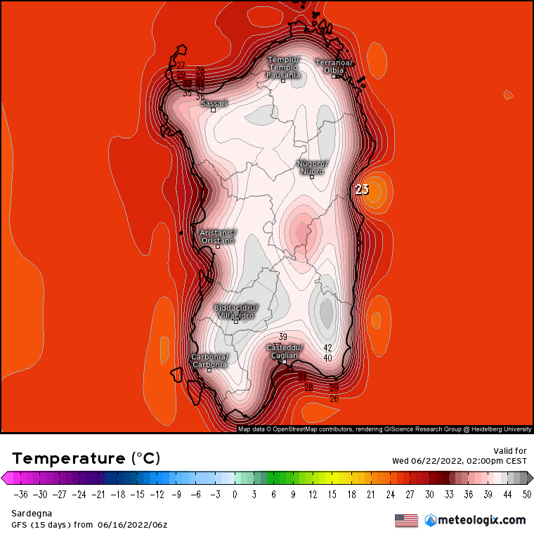 xx model en 343 0 modusa 2022061606 150 1177 1 - Meteo Sardegna dal caldo ad una nuova bolla d’aria rovente dal Sahara