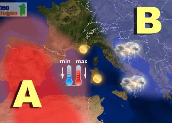 meteo prossimi giorni calo termico 350x250 - SARDEGNA, grandine, caldo, nubifragi: meteo tropicale. Mare caldo come il Golfo del Messico