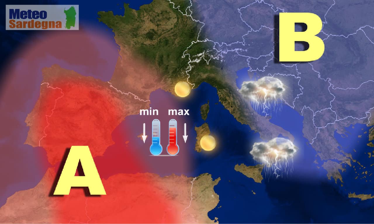 meteo prossimi giorni calo termico - Meteo Sardegna, il caldo perderà forza. Ma tornerà molto intenso di nuovo