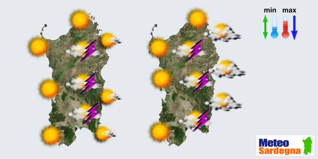 meteo sardegna caldo e temporali 7859 - Meteo Sardegna, temporali con caldo in diminuzione, ma intenso