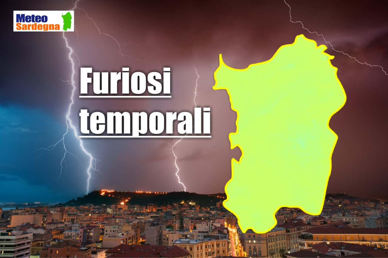 temporali sardegna 1 - Meteo: violento nubifragio investe Cagliari e gran parte del Sud Sardegna. Il caldo rovente tornerà