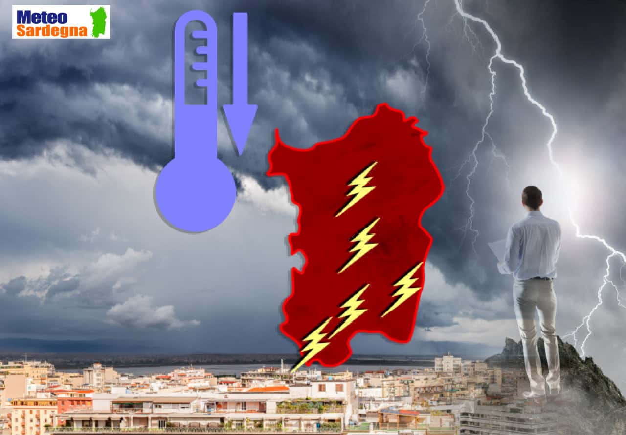temporali sardegna - Meteo Sardegna con piogge e temporali, in arrivo anche su Cagliari