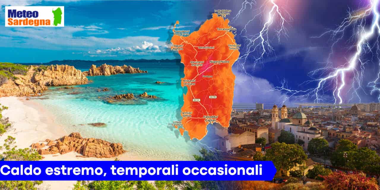 meteo sardegna con ondata di caldo 785 - Meteo SARDEGNA, farà parecchio caldo nei prossimi giorni. Picchi attorno a 40 gradi