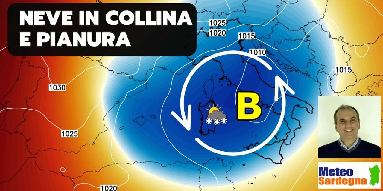 sardegna previsioni meteo 2 1 - Meteo Sardegna, nevica in collina. Fiocchi a Sassari. Giornata critica nelle strade