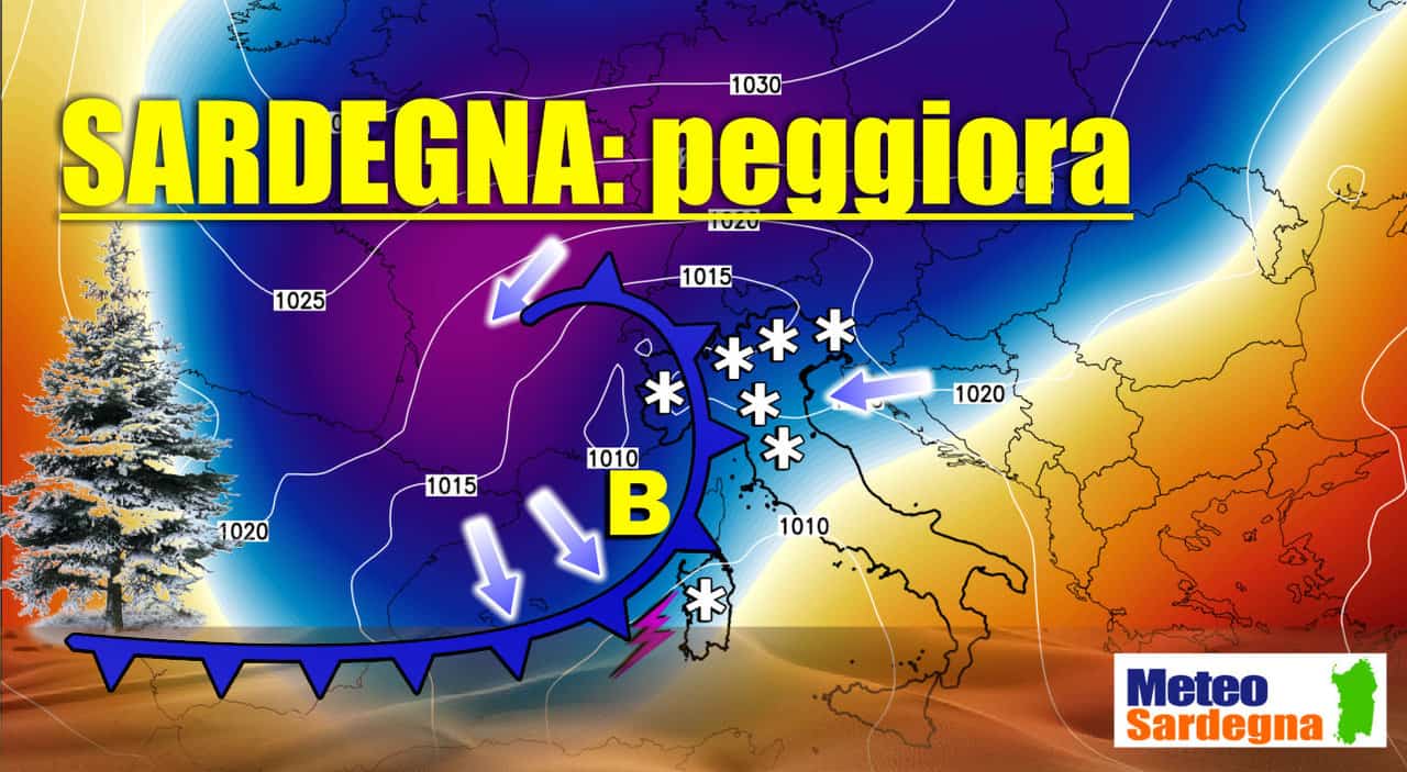 meteo sardegna peggioramento 322 - Meteo Sardegna: prima scirocco e sabbia del deserto, poi maltempo e neve