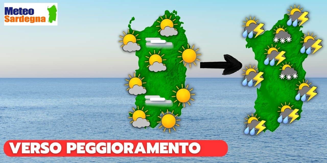 sardegna previsioni meteo verso peggioramento invernale - METEO Sardegna: cambia tutto a metà prossima settimana, torna il maltempo