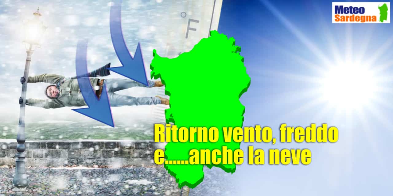 vento freddo neve - Meteo Sardegna: dal caldo al freddo invernale, la sorpresa di fine Marzo