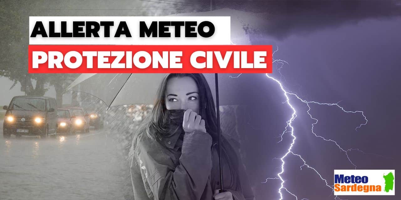 meteo sardegna allerta protezione civile - Allerta meteo per la Sardegna da parte della Protezione Civile