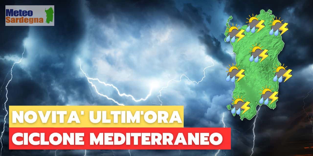 meteo sardegna ciclone mediterraneo 2 - Meteo Sardegna, ciclone mediterraneo: rischio di forti temporali anche con grandine