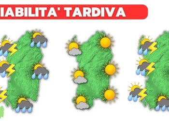 sardegna con variabilita tardiva 350x250 - Meteo Sardegna, ciclone mediterraneo: rischio di forti temporali anche con grandine