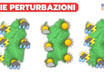 sardegna con varie perturbazioni a catena 350x250 - Meteo Sardegna: perturbazioni a catena. Maggio scatenato d'Autunno